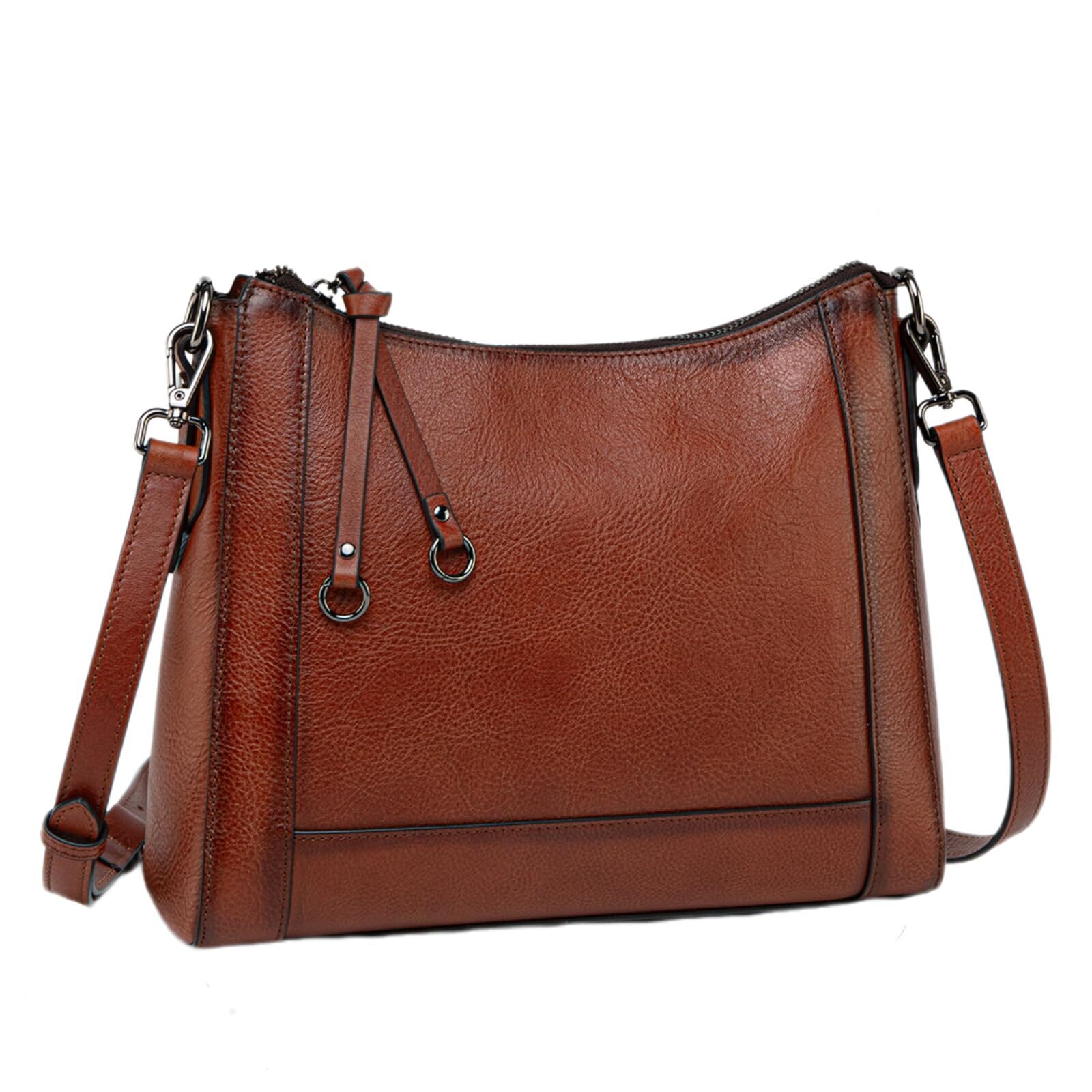 8899 Leather Crossbody Bags Shoulder Purse Medium Hobo Leather Satchel
